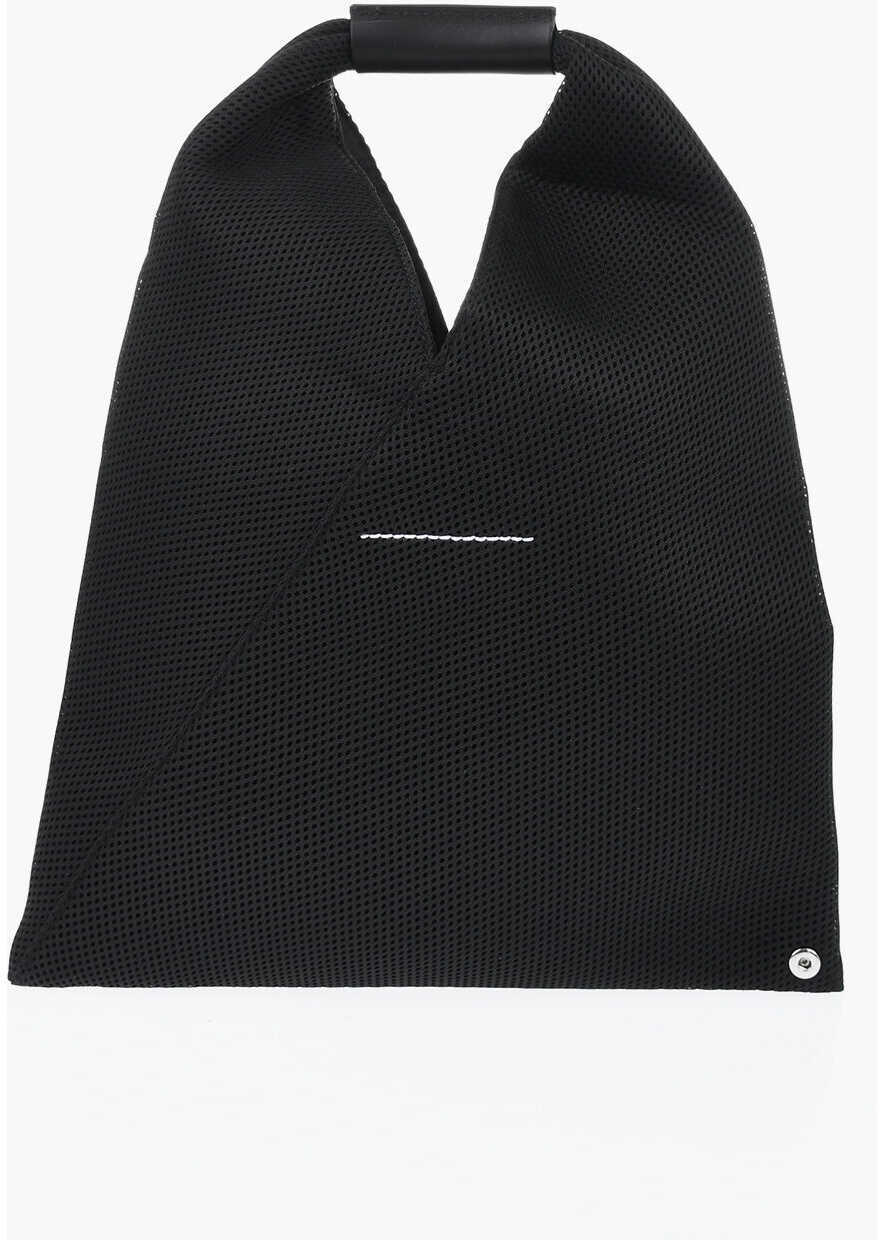 Genti de mana Maison Margiela Mm6 Perforated Fabric Handbag Black Femei (BM 19737725) 2