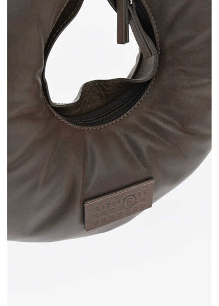 Genti de mana Maison Margiela Mm6 Pillow-Shaped Leather Handbag Brown Femei (BM 19737728) 3