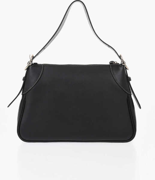 Genti de umar Gucci Leather Shoulder Bag With Gold-Effect Logo Black Femei (BM 19737743) 3