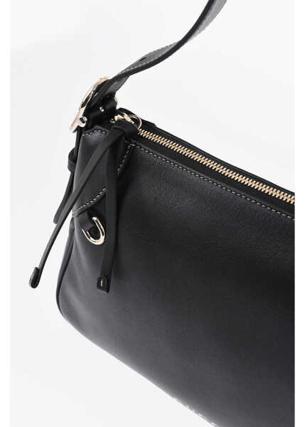 Genti de umar Gucci Leather Shoulder Bag With Gold-Effect Logo Black Femei (BM 19737743) 4