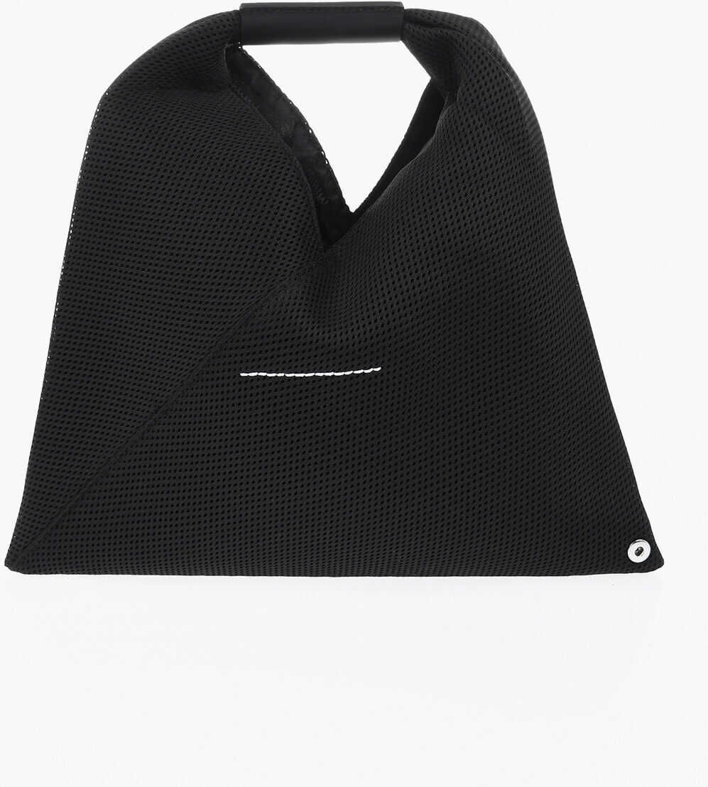 Genti de mana Maison Margiela Mm6 Perforated Fabric Handbag Black Femei (BM 19737746) 2
