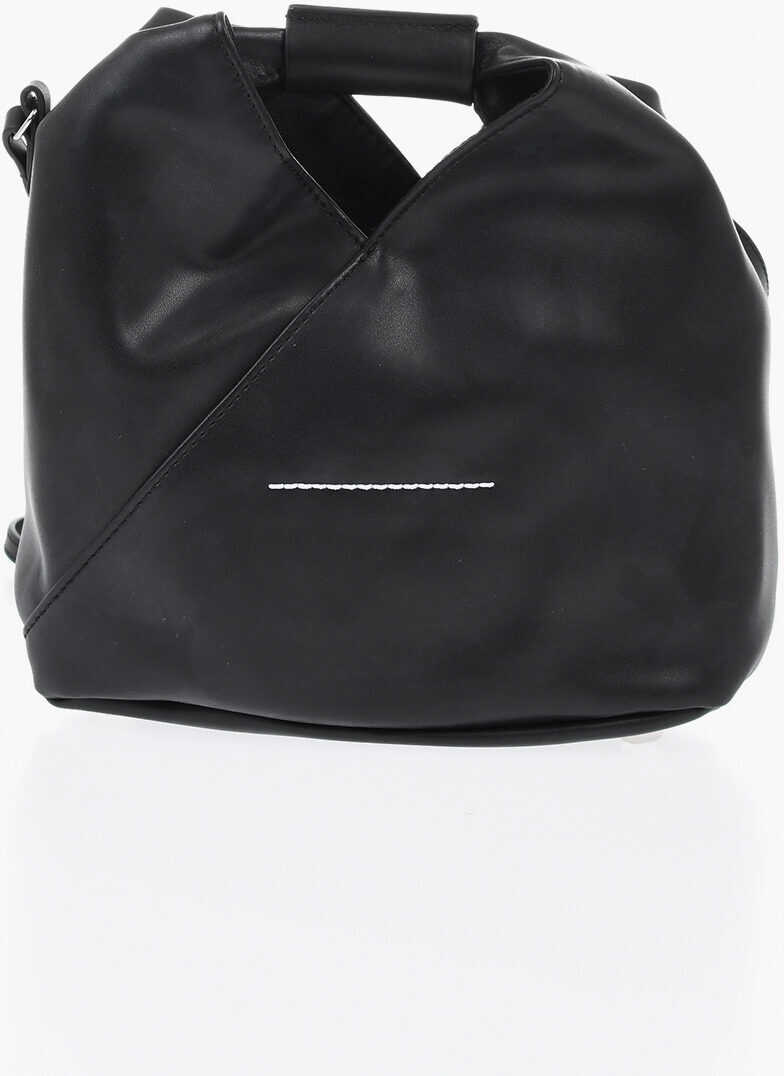 Genti de mana Maison Margiela Mm6 Shoulder Bag In Solid Color With Logo Handle Black Femei (BM 19737749) 2