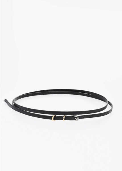 Curele Givenchy Slim-Fit Belt Voyou Leather 10Mm Black Femei (BM 19737755) 2