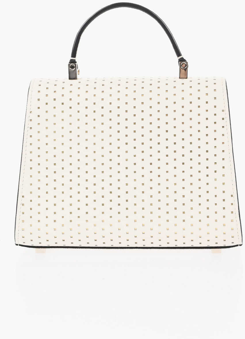 Genti de mana VALEXTRA Mini Perforated Leather Bag Beige Femei (BM 19737761) 2