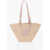 C&eacute;line Raffia Tote Bag Supple With Leather Trims Beige