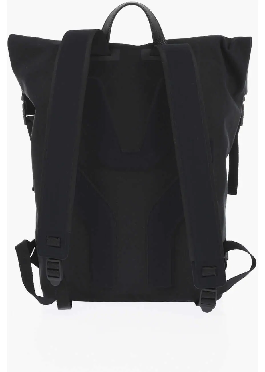 Rucsacuri Maison Margiela Mm11 Mackintosh Fabric Backpack In Solid Color Equipped With Black Femei (BM 19737773) 3