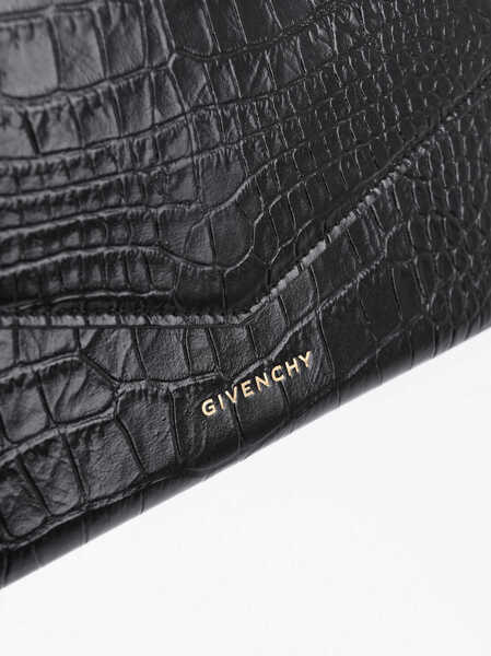 Portofele Givenchy Crocodile-Effect Leather Envelope Wallet Black Femei (BM 19737776) 3