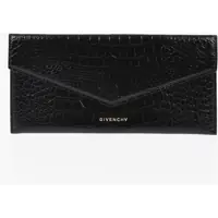 Portofele Crocodile-Effect Leather Envelope Wallet Femei