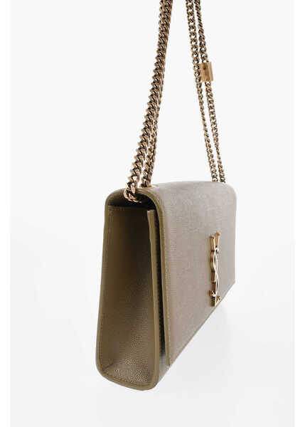 Genti de umar Saint Laurent Leather Shoulder Bag With Gold-Effect Chain Green Femei (BM 19737785) 4