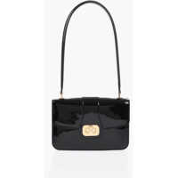 Genti de umar Shiny Leather Shoulder Bag Josephine With Gold-Effect Logo Femei