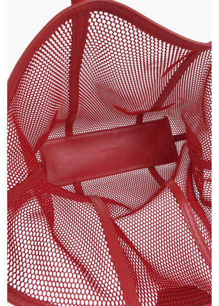 Genti de mana THE ATTICO Maxi Openwork Tote Via Del Mare With Suede Trims Red Femei (BM 19737791) 4