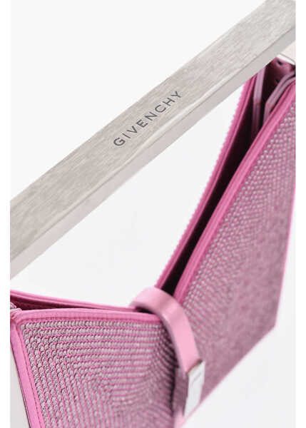 Genti de mana Givenchy Mini Leather Handbag With All-Over Strass Pink Femei (BM 19737800) 3