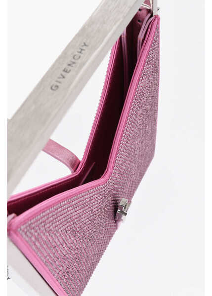 Genti de mana Givenchy Mini Leather Handbag With All-Over Strass Pink Femei (BM 19737800) 4
