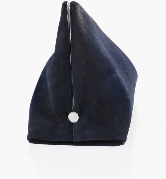 Genti de mana THE ATTICO Asymmetric Suede Handbag Day Off Blue Femei (BM 19737803) 2