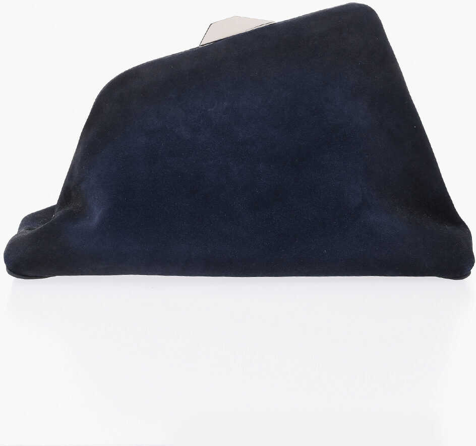Genti de mana THE ATTICO Asymmetric Suede Handbag Day Off Blue Femei (BM 19737803) 3