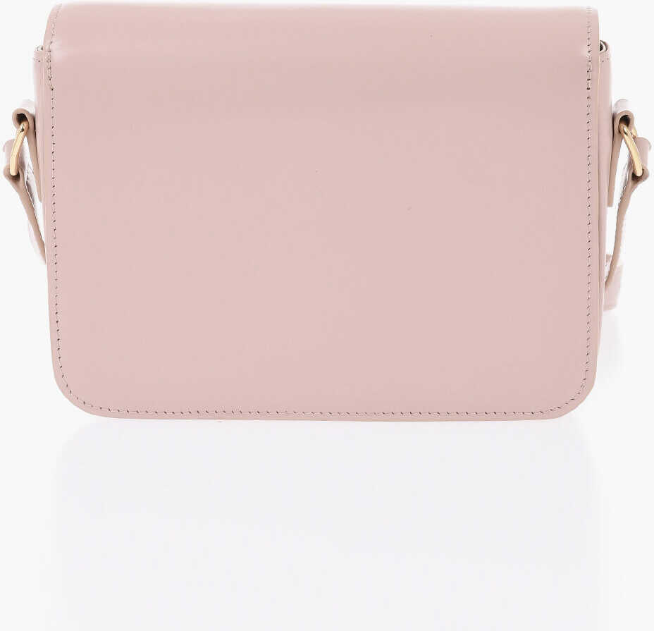 Genti de umar Cline Leather Shoulder Bag With Gold-Effect Logo Pink Femei (BM 19737812) 2