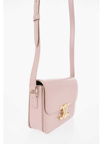 Genti de umar Cline Leather Shoulder Bag With Gold-Effect Logo Pink Femei (BM 19737812) 3