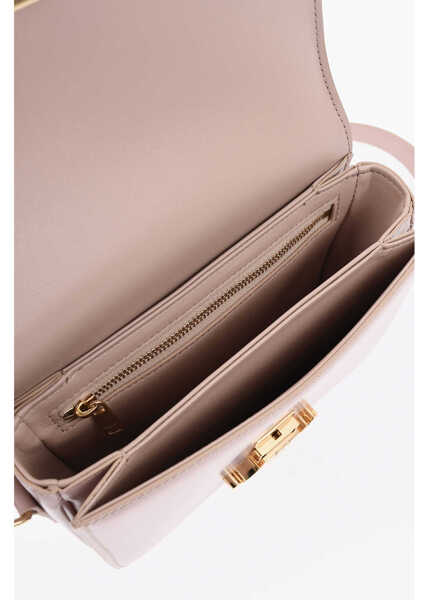 Genti de umar Cline Leather Shoulder Bag With Gold-Effect Logo Pink Femei (BM 19737812) 4