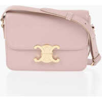 Genti de umar Leather Shoulder Bag With Gold-Effect Logo Femei