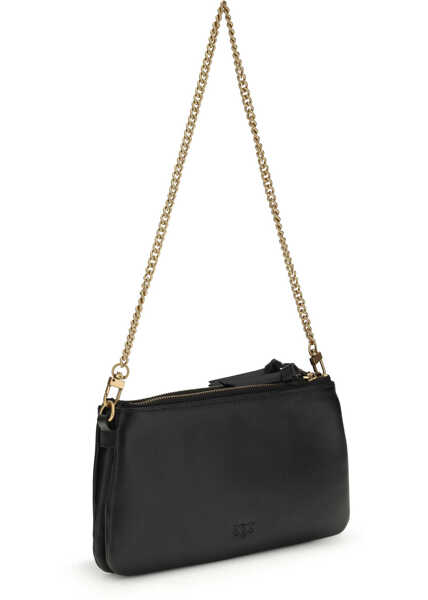 Genti de umar Pinko DOUBLE MINI NERO-ANTIQUE GOLD Femei (BM 19737899) 3