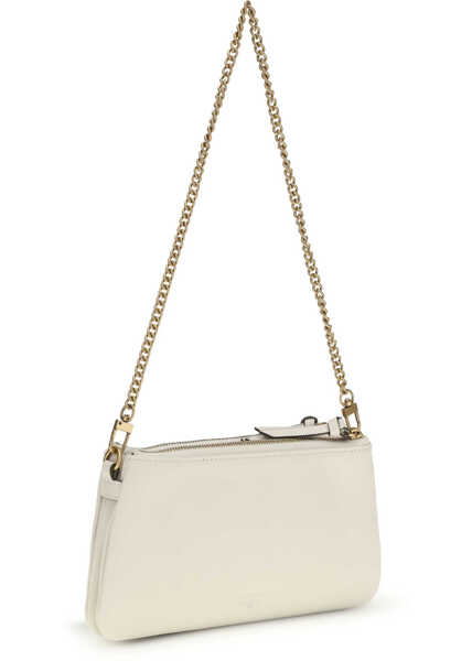 Genti de umar Pinko DOUBLE MINI BIANCO SETA-ANTIQUE GOLD Femei (BM 19737908) 3