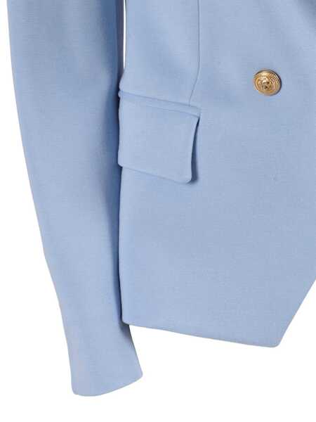 Paltoane Balmain KNIT JACKET Light Blue Fete (BM 19738839) 3