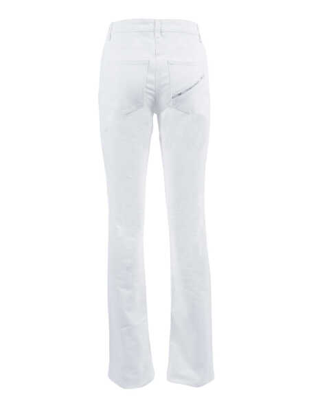 Pantaloni Elisabetta Franchi JEANS-STYLE TROUSERS White Femei (BM 19738995) 2