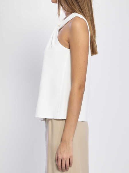 Bluze FEDERICA TOSI Crossed Knot Top WHITE Femei (BM 19739171) 3