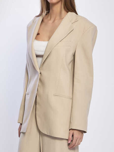 Sacouri FEDERICA TOSI Oversized Blazer BEIGE Femei (BM 19739174) 2