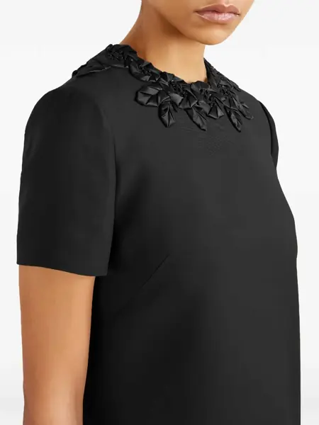 Rochii elegante Valentino Garavani Short Dress With Embroidery BLACK Femei (BM 19739180) 5