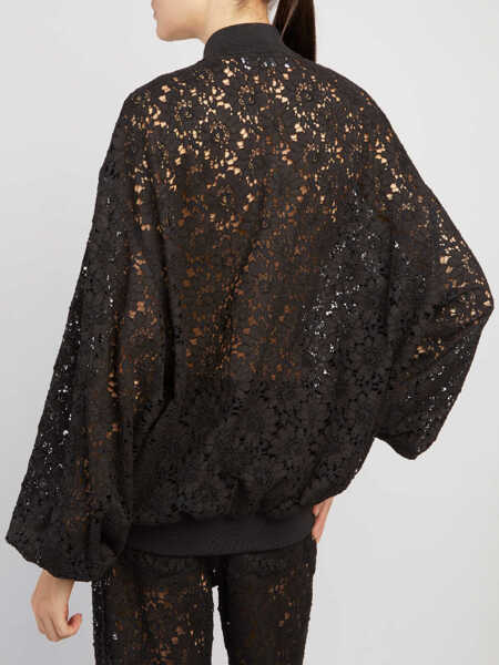 Bomber jacket FEDERICA TOSI Lace Bomber Jacket BLACK Femei (BM 19739192) 2