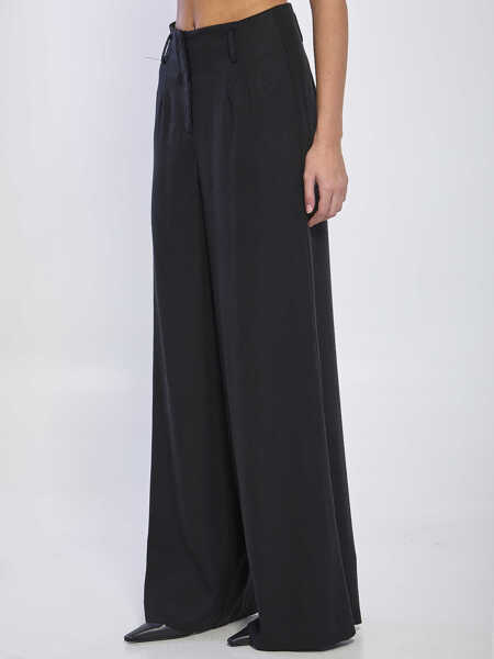 Pantaloni casual FEDERICA TOSI Wide-Leg Pants BLACK Femei (BM 19739195) 2