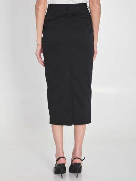 Fuste The Latest Cotton Gabardine Skirt BLACK Femei (BM 19739198) 4