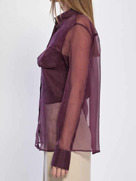 Camasi FEDERICA TOSI Silk Organza Shirt BORDEAUX Femei (BM 19739201) 3