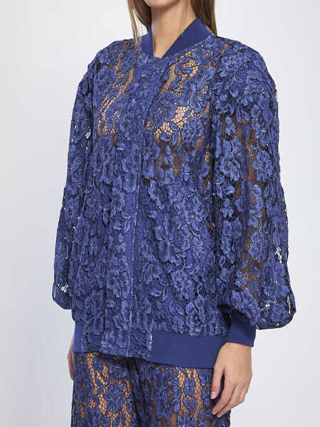 Bomber jacket FEDERICA TOSI Lace Bomber Jacket BLUE Femei (BM 19739204) 2
