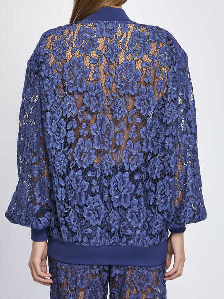 Bomber jacket FEDERICA TOSI Lace Bomber Jacket BLUE Femei (BM 19739204) 4