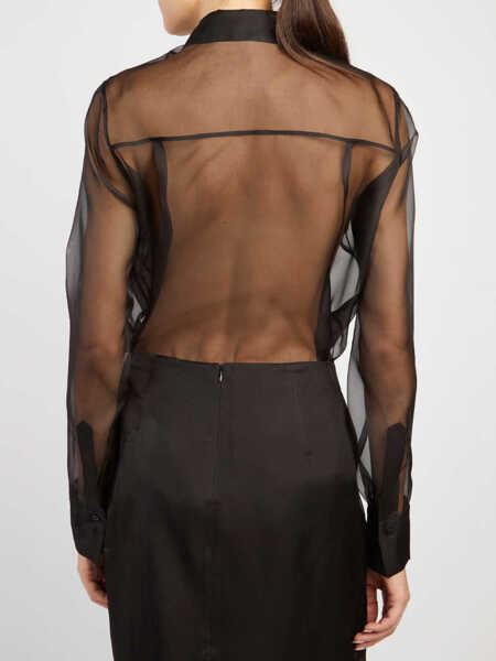 Camasi FEDERICA TOSI Silk Organza Shirt BLACK Femei (BM 19739207) 2