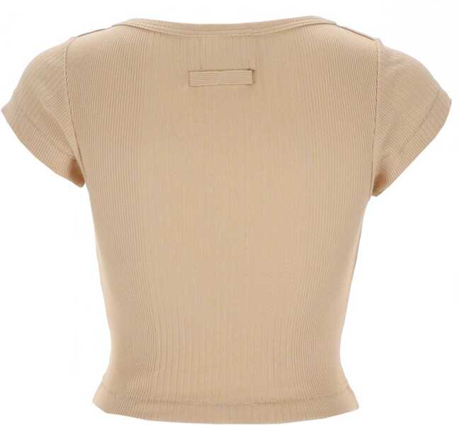 Tricouri Jean Paul Gaultier Top With Logo Patch NUDE Femei (BM 19739426) 2
