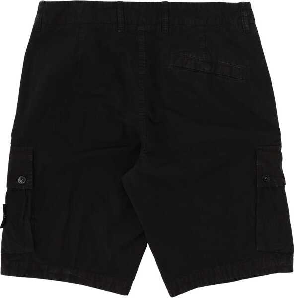 Pantaloni scurti Stone Island Cargo Shorts With Logo Patch BLACK Barbati (BM 19739528) 2
