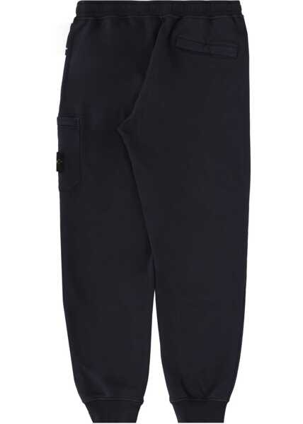 Pantaloni casual Stone Island Jogger Pants With Logo Patch BLUE Barbati (BM 19739555) 2