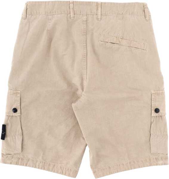 Pantaloni scurti Stone Island Cargo Shorts With Logo Patch BEIGE Barbati (BM 19739564) 2