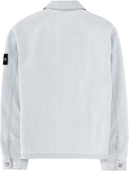 Jachete Stone Island Denim Jacket With Logo Patch BLUE Barbati (BM 19739570) 2