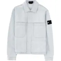 Jachete Denim Jacket With Logo Patch Barbati