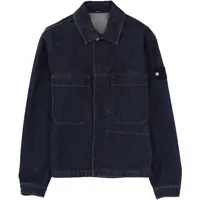 Jachete Denim Jacket With Logo Patch Barbati