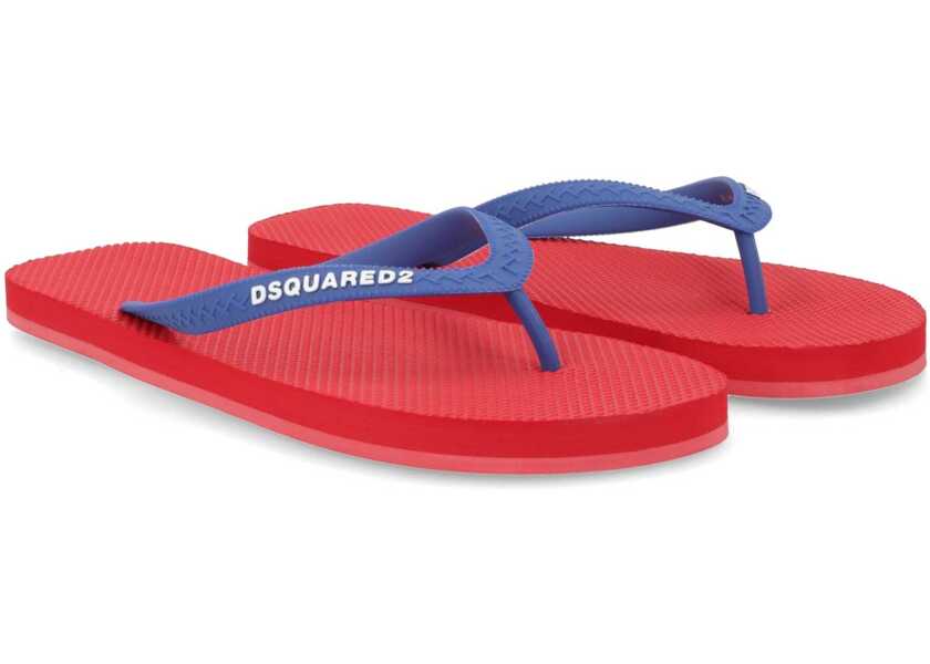 Espadrile DSQUARED2 Slippers With Logo RED Barbati (BM 19739588) 2