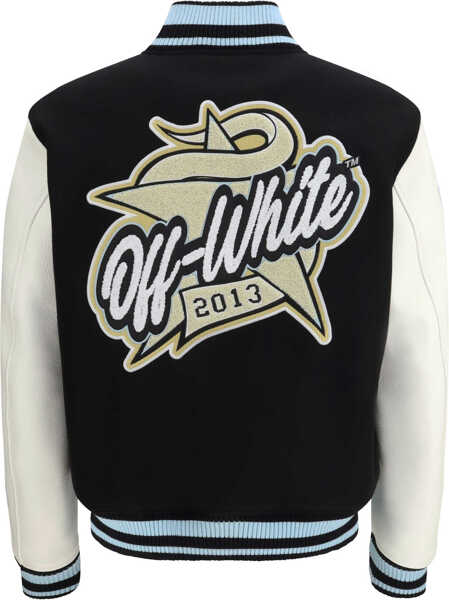 Jachete Off-White Varsity Star Logo Jacket BLACK Barbati (BM 19739618) 2