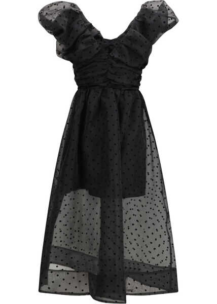 Rochii Ganni Long organza Dress BLACK Femei (BM 19739630) 2