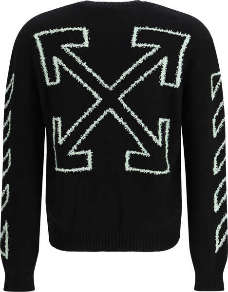 Pulovere Off-White Diagonal Arrow Fuzzy Sweater BLACK Barbati (BM 19739636) 2