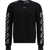 Off-White Diagonal Arrow Fuzzy Sweater BLACK