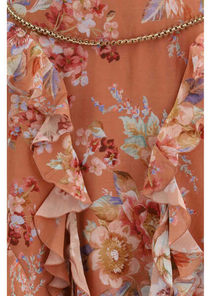 Fuste ZIMMERMANN Long Ruffle Skirt CHAMBRAY -FLORAL Femei (BM 19739648) 3